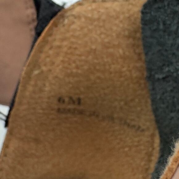 Linea Paolo Elana Black Leather Clear Strap Wedge Sandals Women's Size 6 - Picture 10 of 10